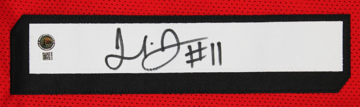 Julio Jones Authentic Signed Red Pro Style Framed Jersey BAS Witnessed