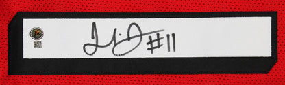 Julio Jones Authentic Signed Red Pro Style Framed Jersey BAS Witnessed