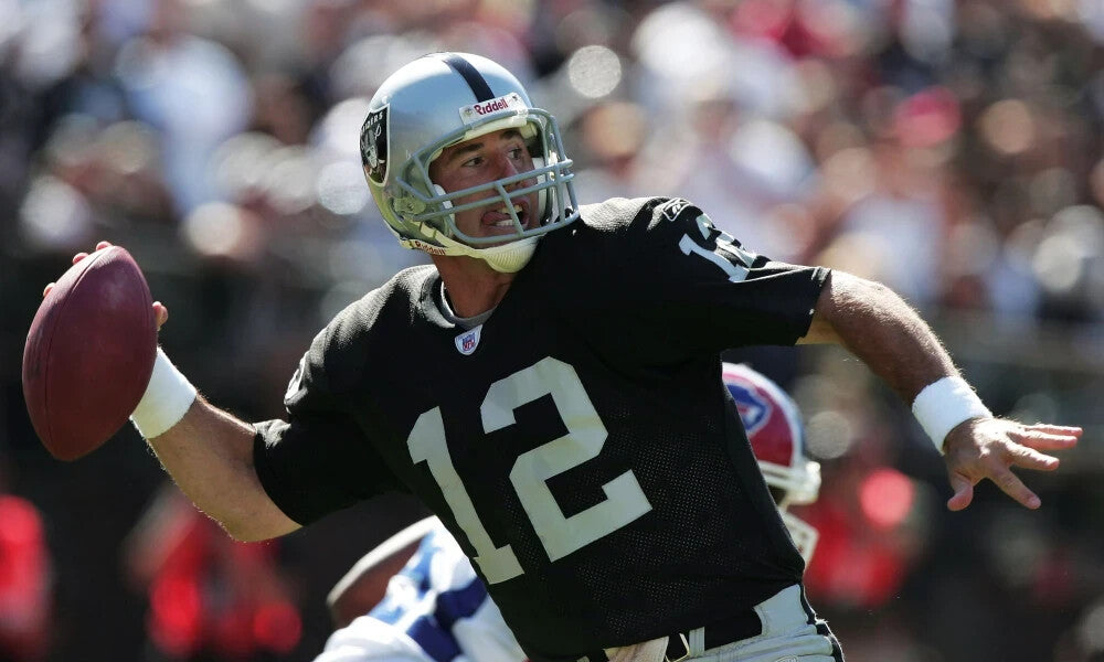 Rich Gannon Signed Oakland Raiders Black Jersey Inscribed NFL MVP 2002 (Beckett)
