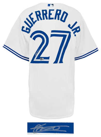 Vladimir Guerrero Jr. Signed Blue Jays White Nike Replica Jersey - (BECKETT COA)