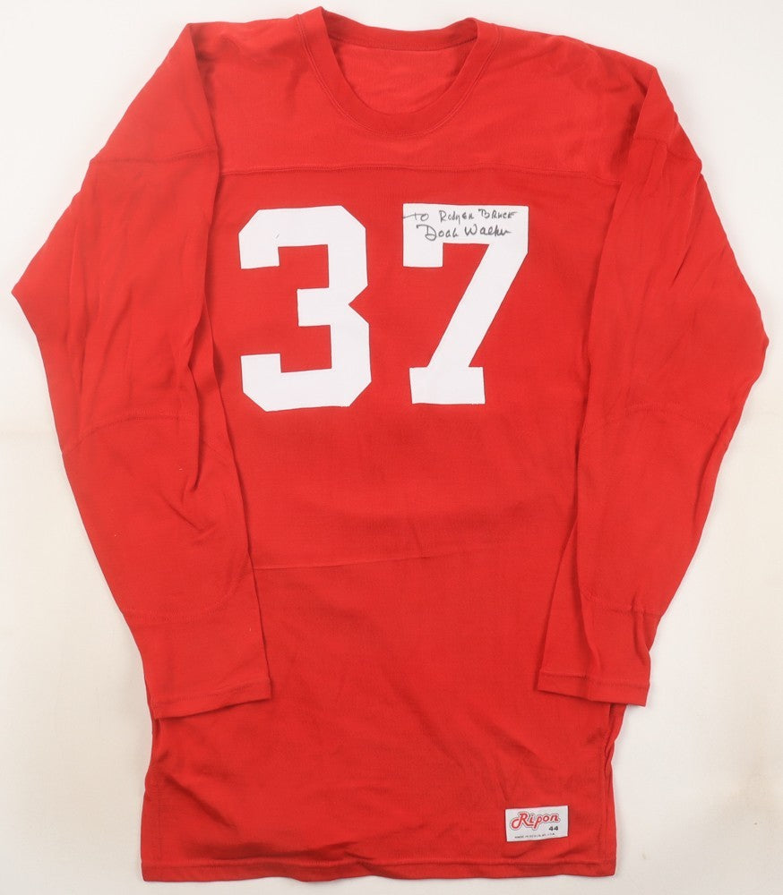 Doak Walker Twice-Signed SMU Mustangs Jersey (JSA LOA) 2xNFL Champ 1952 & 1953