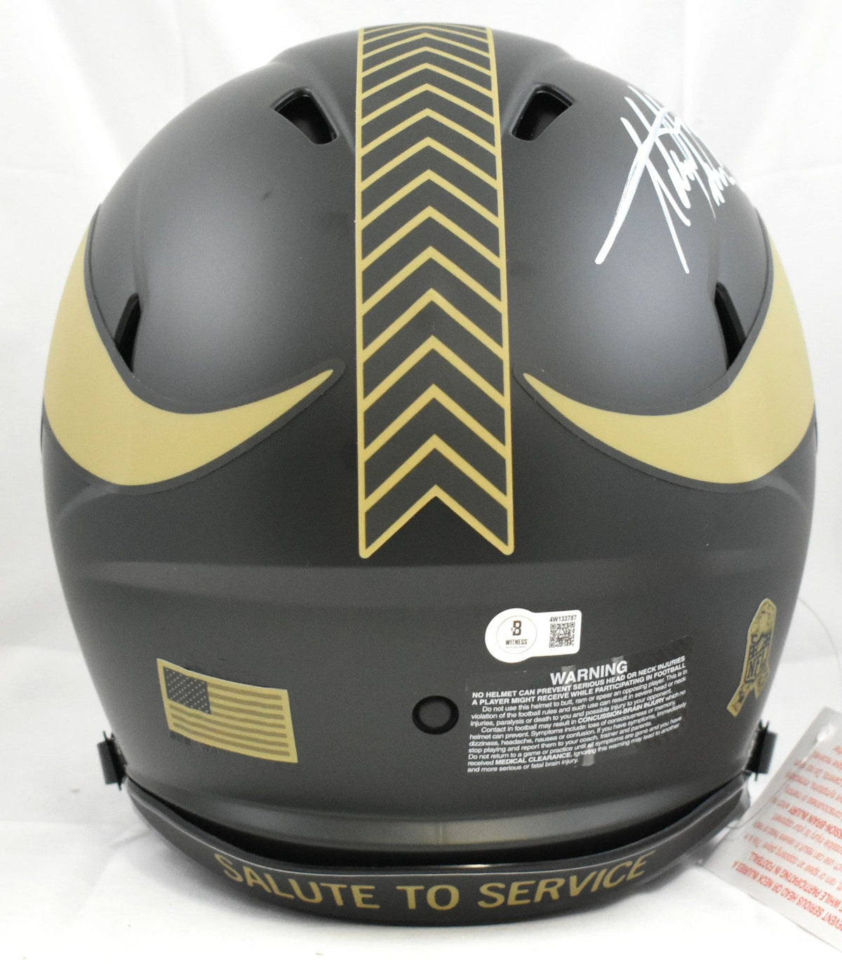 Adrian Peterson Signed Vikings F/S Salute 25 Speed Authentic Helmet - Beckett W