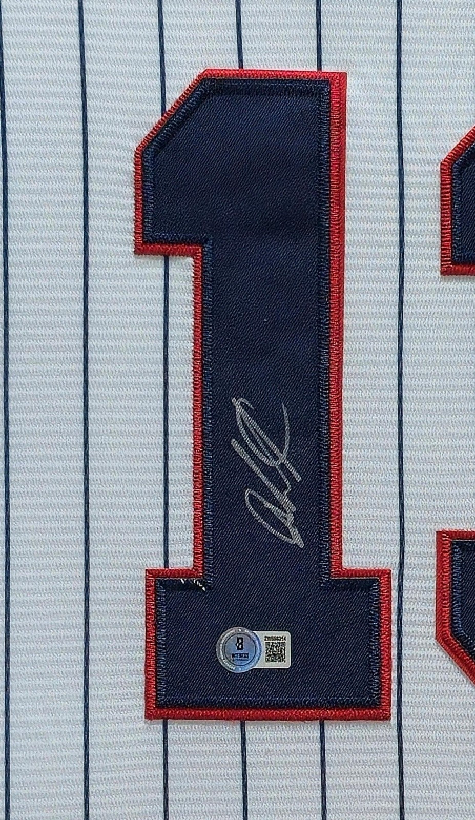 FRAMED N.Y. YANKEES JAZZ CHISHOLM JR AUTOGRAPHED SIGNED INSC JERSEY BECKETT HOLO
