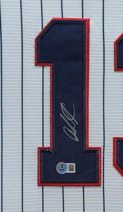FRAMED N.Y. YANKEES JAZZ CHISHOLM JR AUTOGRAPHED SIGNED INSC JERSEY BECKETT HOLO