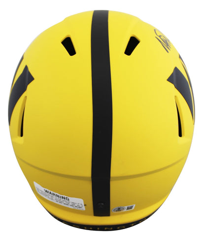 Commanders Magic Johnson Signed Rave F/S Speed Rep Helmet w/ Black Sig BAS Wit