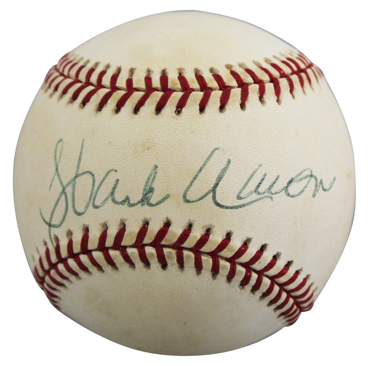 Braves Hank Aaron Authentic Signed Leonard Coleman ONL Baseball BAS #AE64045