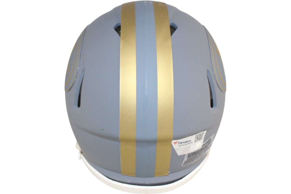 Christian McCaffrey Signed San Francisco 49ers Mini Helmet Slate Fanatics 52728