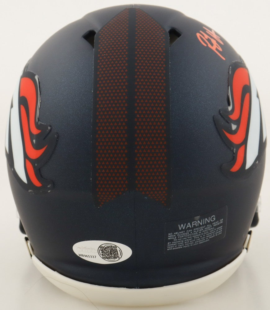 R J Harvey Signed Denver Broncos Speed Mini Helmet (JSA) Ex-UCF Running Back