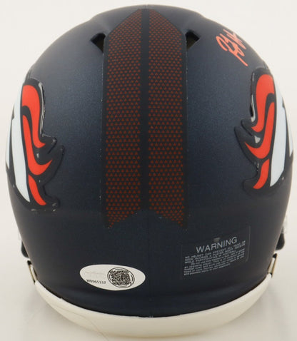 R J Harvey Signed Denver Broncos Speed Mini Helmet (JSA) Ex-UCF Running Back