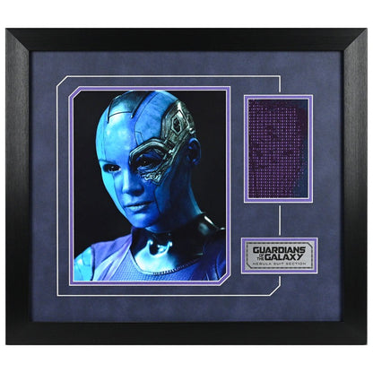 Guardians of the Galaxy Nebula Production Suit Swatch Display + Karen Gillan LOA