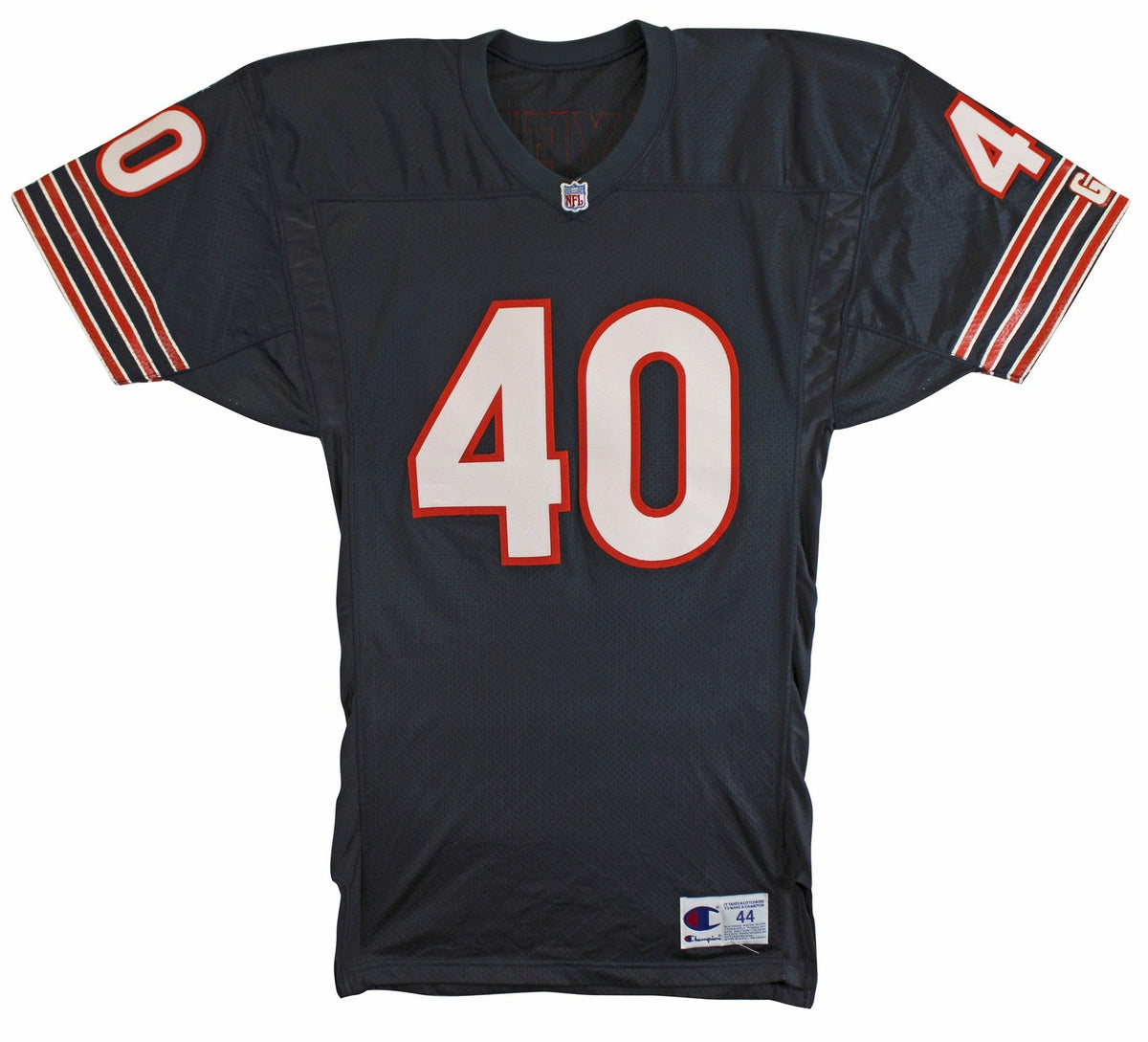 Bears Gale Sayers "Best Wishes" Signed Navy Blue Champion Jersey BAS #BV01101