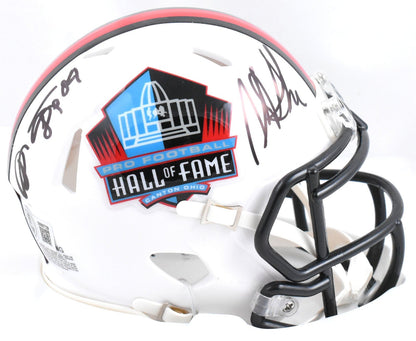 Sterling Sharpe Shannon Sharpe Signed NFL HOF Speed Mini Helmet- Beckett W Holo