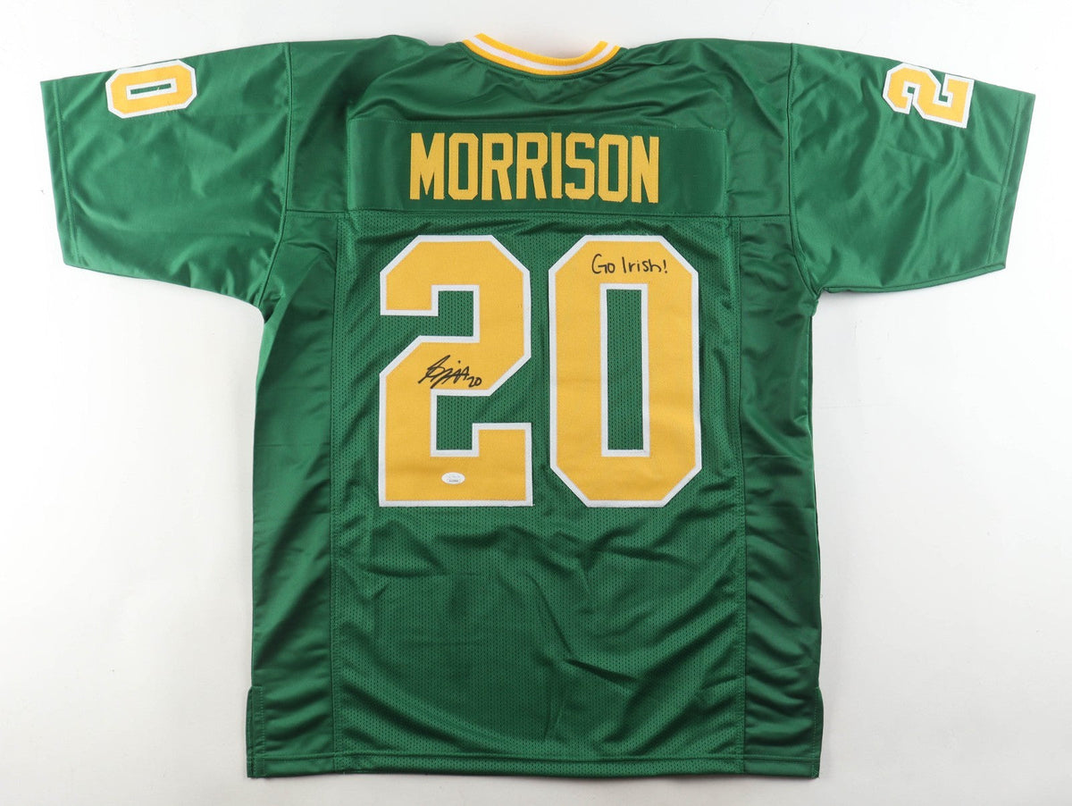 Benjamin Morrison Signed Notre Dame Fighting Irish Jersey "Go Irish" (Beckett)