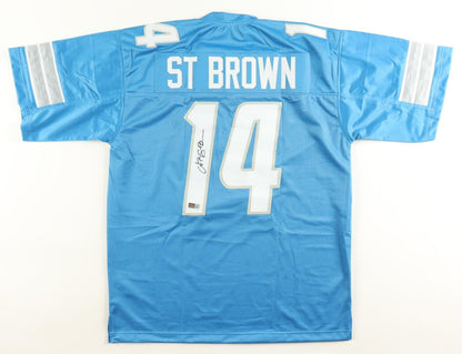 Amon Ra St. Brown Signed Detroit Lions Jersey (Players Ink) Pro Bowl Receiver