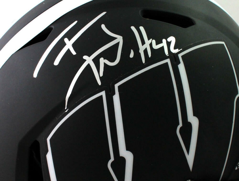 T.J. Watt Autographed Wisconsin Badgers Eclipse Authentic Helmet - Beckett W