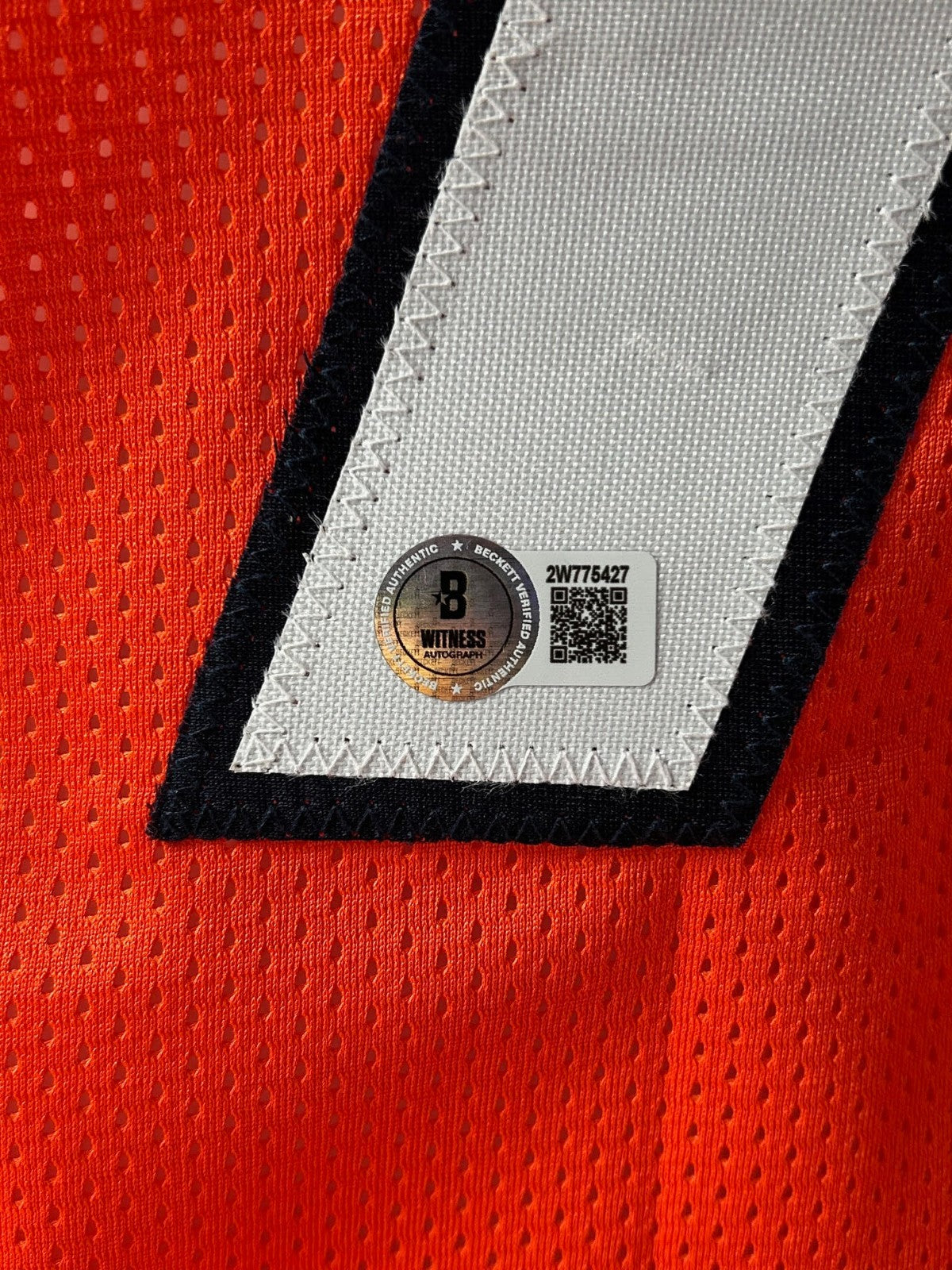 Talanoa Hufanga Autographed Custom Jersey (Orange) Beckett COA