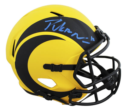 Rams Puka Nacua Authentic Signed Rave Full Size Speed Rep Helmet Fanatics
