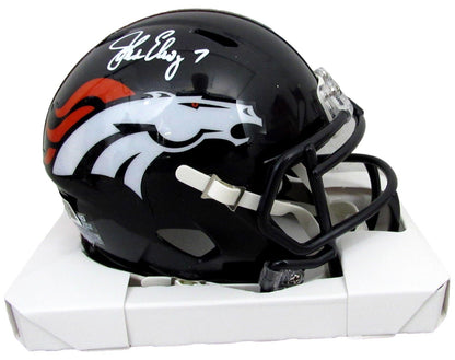 John Elway HOF Signed/Auto Mini Football Helmet Denver Broncos Beckett 200054