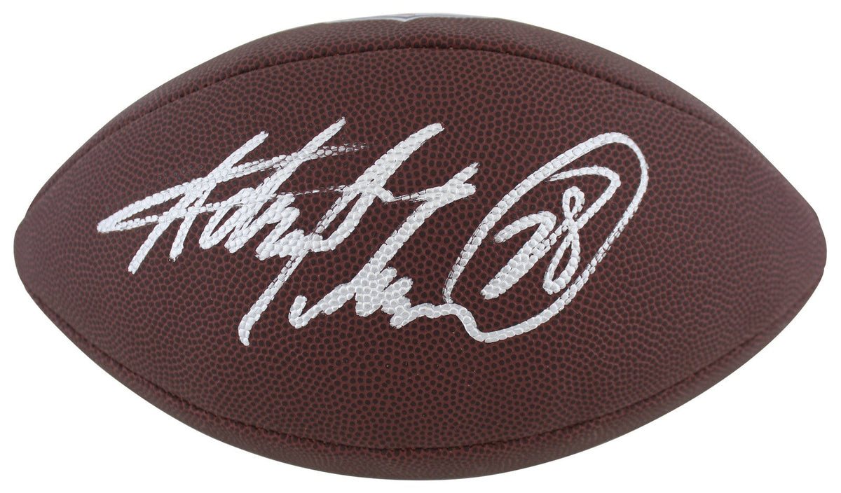 Vikings Adrian Peterson Signed Wilson Duke Replica Football W/ Case BAS Witness