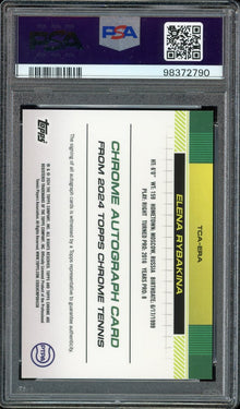 2024 Topps Chrome Tennis Gold /50 #TCAERA Elena Rybakina RC Auto PSA 10 GEM MINT