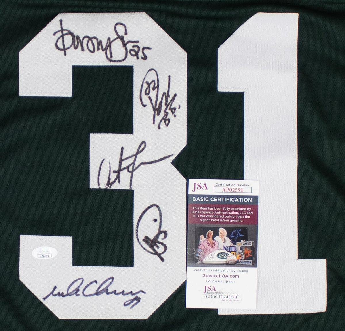 Super Bowl XXXI Packers Jersey Signed 5/ Freeman, Rison, Brooks, Levens & Chmura