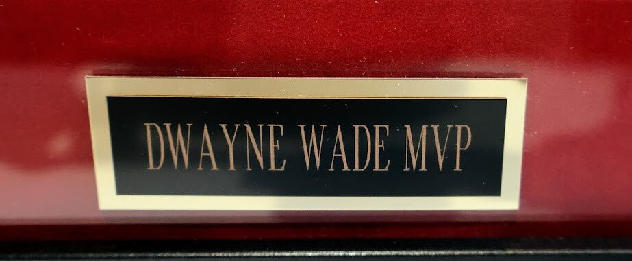 Dwayne Wade Autographed 16x20 Phot w/ Inscriptions Framed Fanatics COA