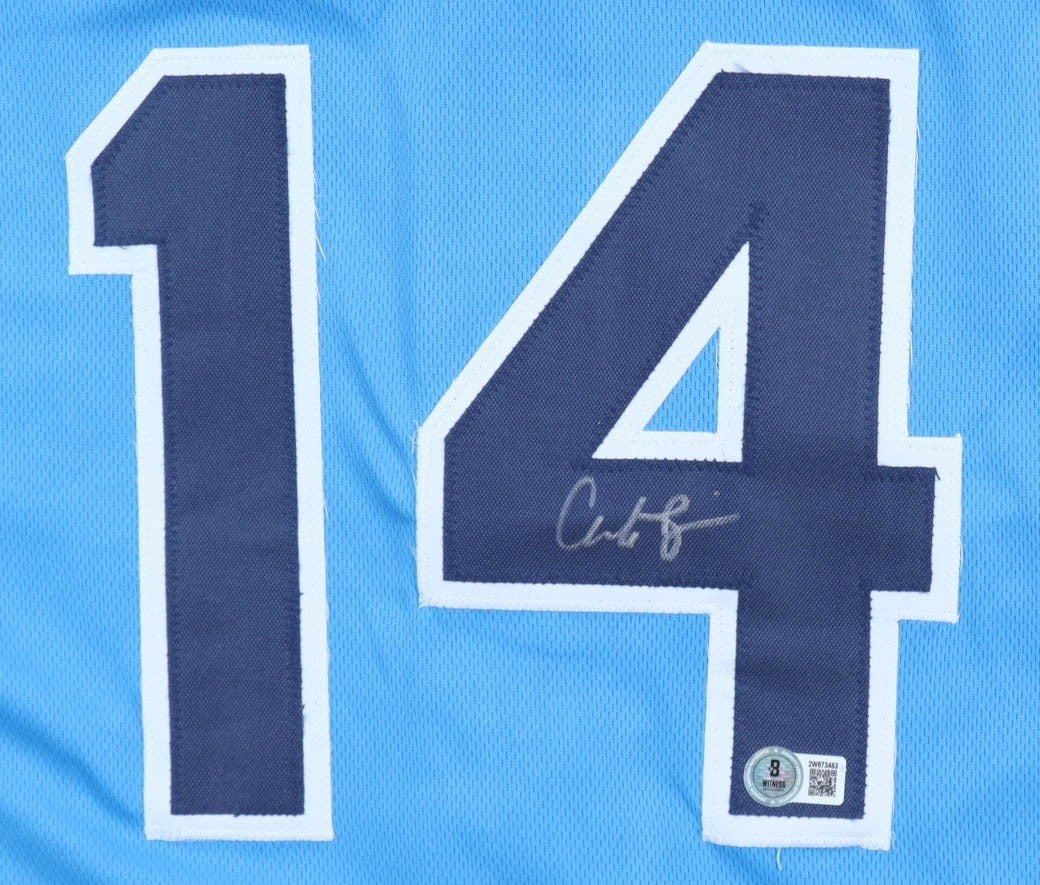 Chandler Simpson Signed Tampa Bay Rays Jersey (Beckett) 2025 Rookie Outfielder