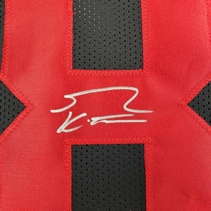 Autographed/Signed George Kittle San Francisco Black Jersey Beckett BAS COA