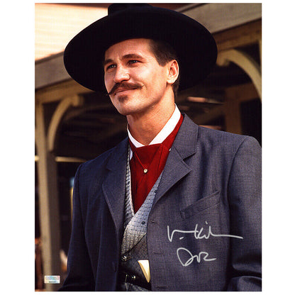 Val Kilmer Autographed Tombstone Doc Holliday 11x14 Photo with DOC Inscription