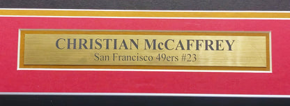 San Francisco 49ers Christian McCaffrey Signed Framed Red Jersey Beckett