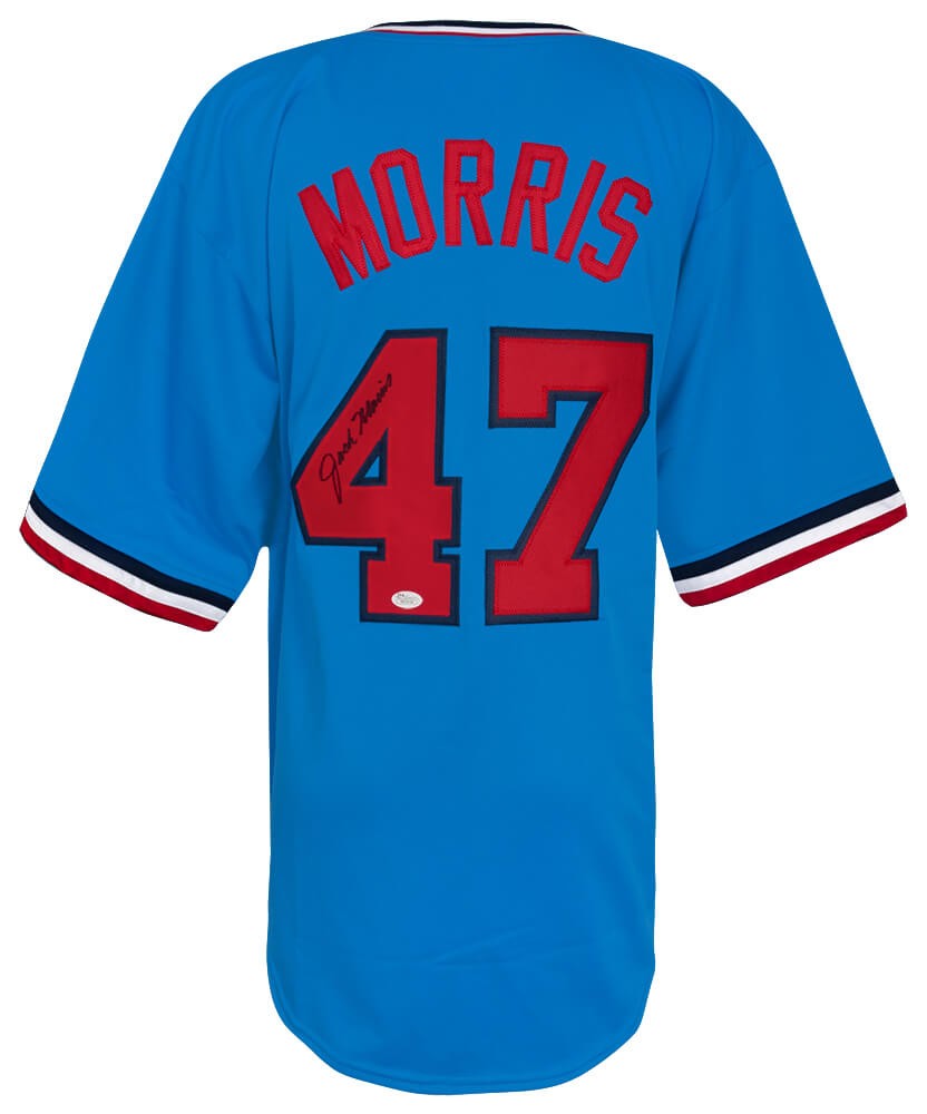 Jack Morris (TIGERS) Signed Grey Custom Baseball Jersey - (JSA COA)