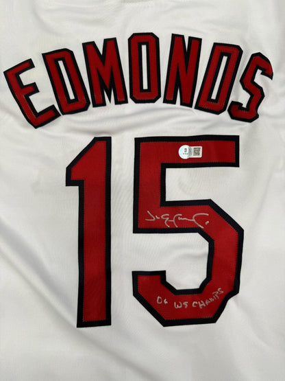 Jim Edmonds Autographed St Louis Cardinals 2006 World Series Jersey Beckett