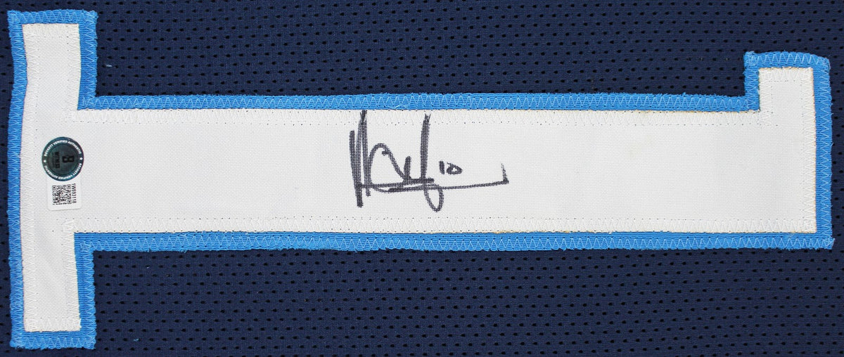 Vince Young Authentic Signed Blue Pro Style Framed Jersey BAS Witnessed