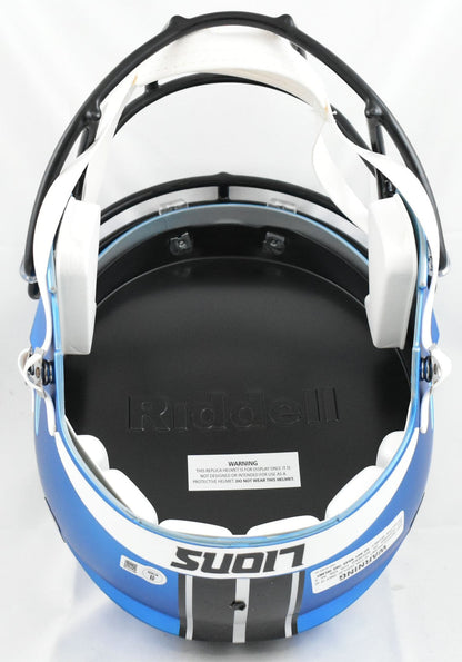 Isaac TeSlaa Autographed Detroit Lions F/S ALT 2024 Speed Helmet- Beckett W Holo