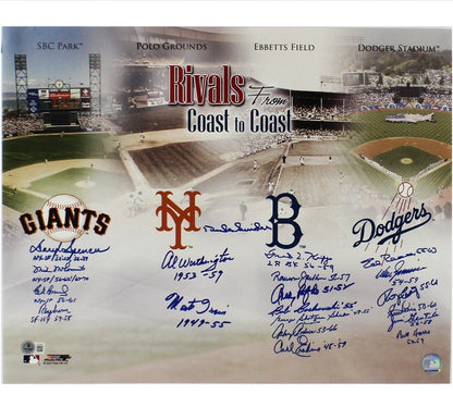 Multi-Signed Unframed 16x20 Rivals Coast to Coast Photo 20 Sigs Darryl Spencer