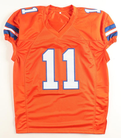 Troy Franklin Signed Denver Broncos Pro Cut Jersey (Beckett) 2024 Rnd Pck Oregon