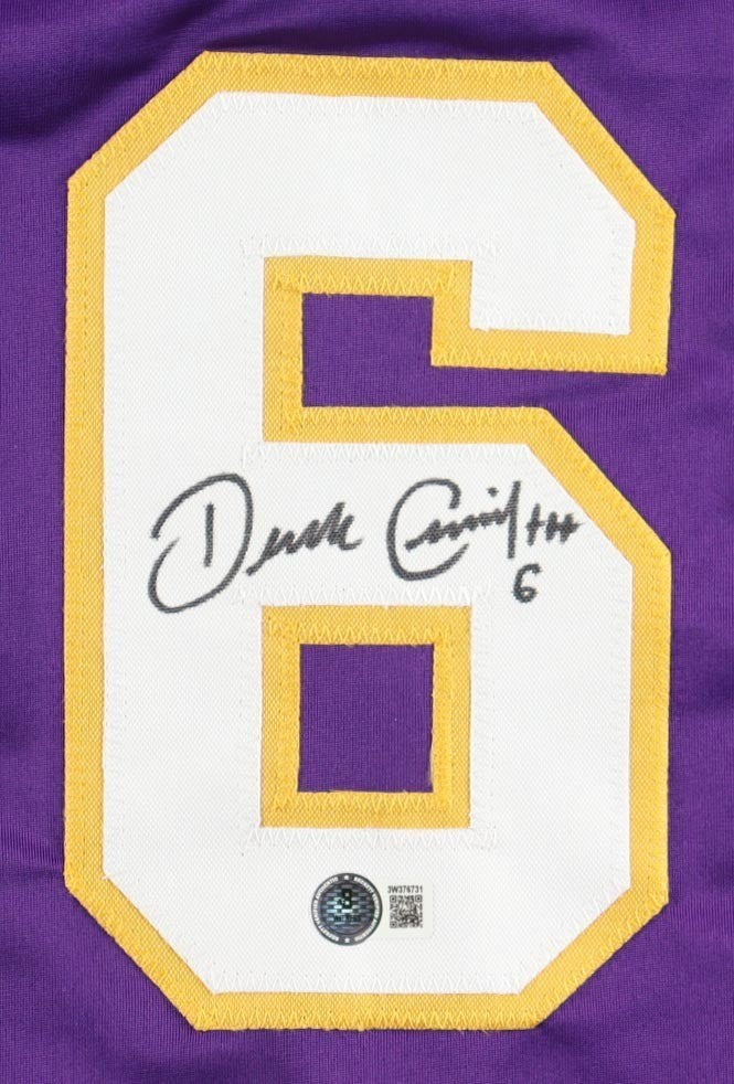 Derek Curiel "2025 National Champs" Signed LSU Tigers Purple Jersey (Beckett)