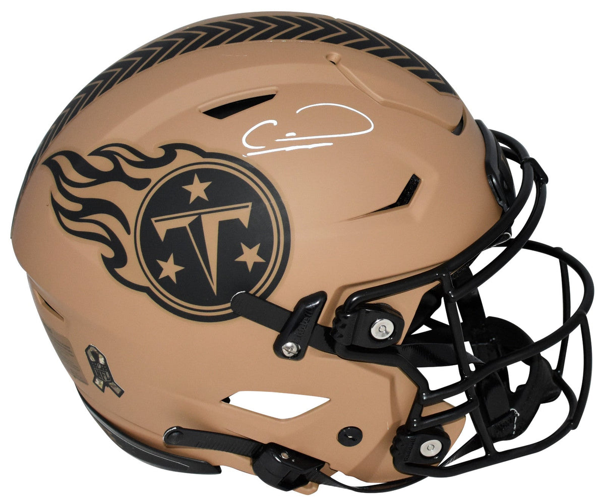 CALVIN RIDLEY SIGNED TENNESSEE TITANS SALUTE SERVICE AUTHENTIC SPEEDFLEX HELMET