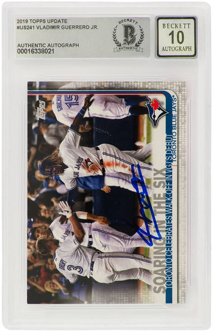 Vladimir Guerrero Jr. Signed 2019 Topps Update RC Card #US241 (Beckett -Auto 10)