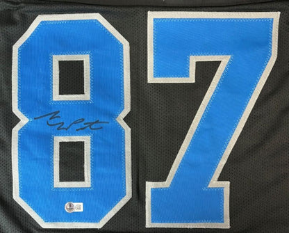Sam LaPorta Detroit Signed Black Football Jersey BAS ITP