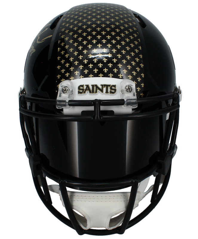 Rashid Shaheed Autographed Saints Authentic Helmet w/ 3D Bumbers Beckett