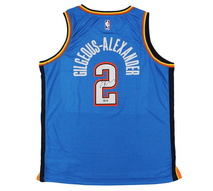 Shai Gilgeous-Alexander Signed Oklahoma City Thunder Nike Blue NBA Jersey