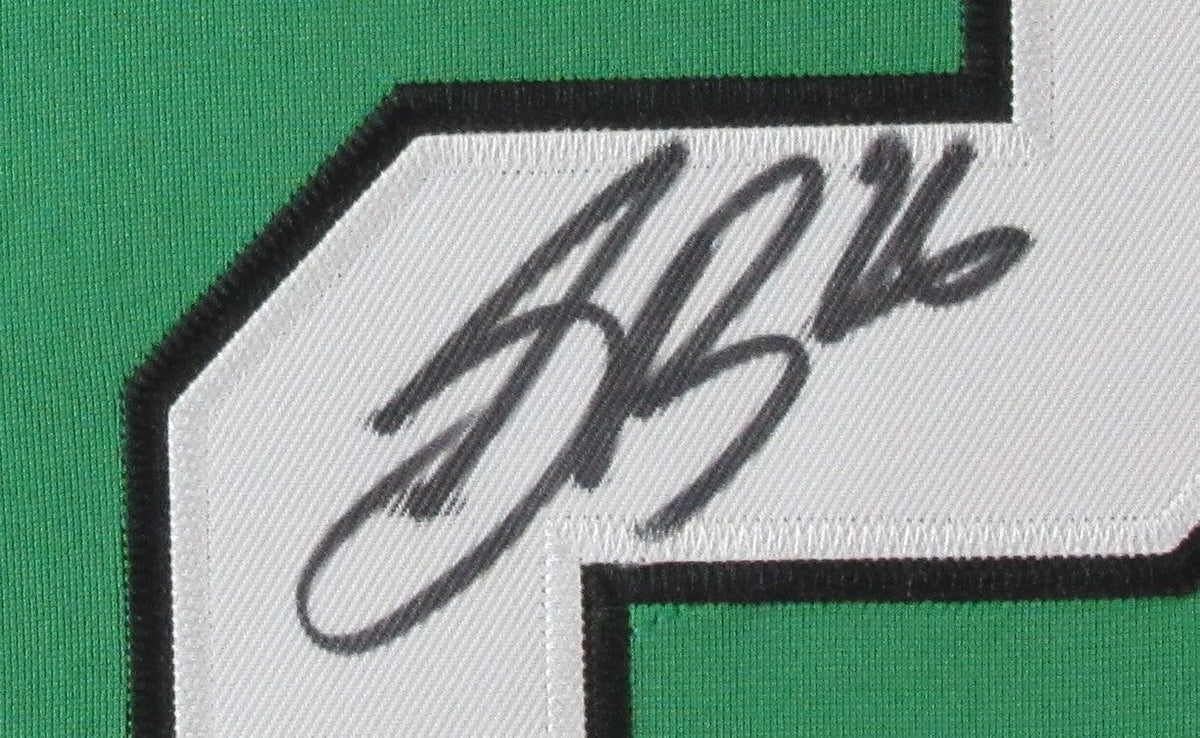 Saquon Barkley Signed/Auto Eagles Kelly Football Jersey Framed PSA/DNA 199501