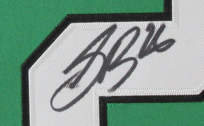 Saquon Barkley Signed/Auto Eagles Kelly Football Jersey Framed PSA/DNA 199501