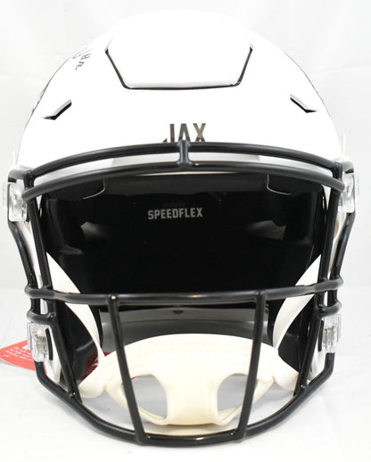 Travis Hunter Autographed Jaguars F/S Alt 2024 SpeedFlex Helmet- Beckett W Holo
