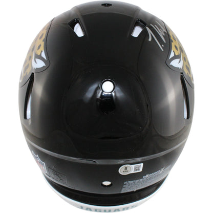 Travis Hunter Signed Jacksonville Jaguars Authentic Helmet Beckett Witness 51403