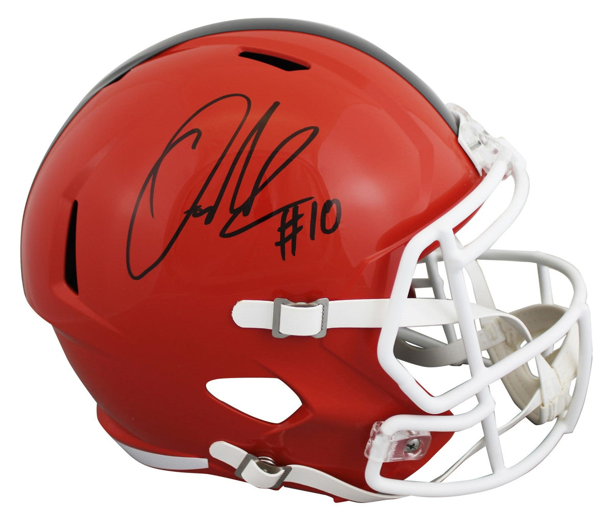 Browns Quinshon Judkins Signed Full Size Speed Rep Helmet BAS Witnessed