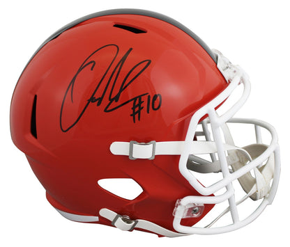 Browns Quinshon Judkins Signed Full Size Speed Rep Helmet BAS Witnessed