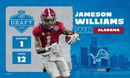 Jameson Williams Signed Detroit Lions Jersey (JSA COA) All Pro Wide Receiver