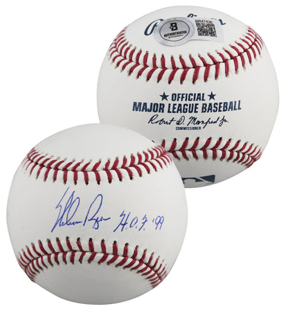Rangers Nolan Ryan "HOF 99" Authentic Signed Robert Manfred Oml Baseball BAS